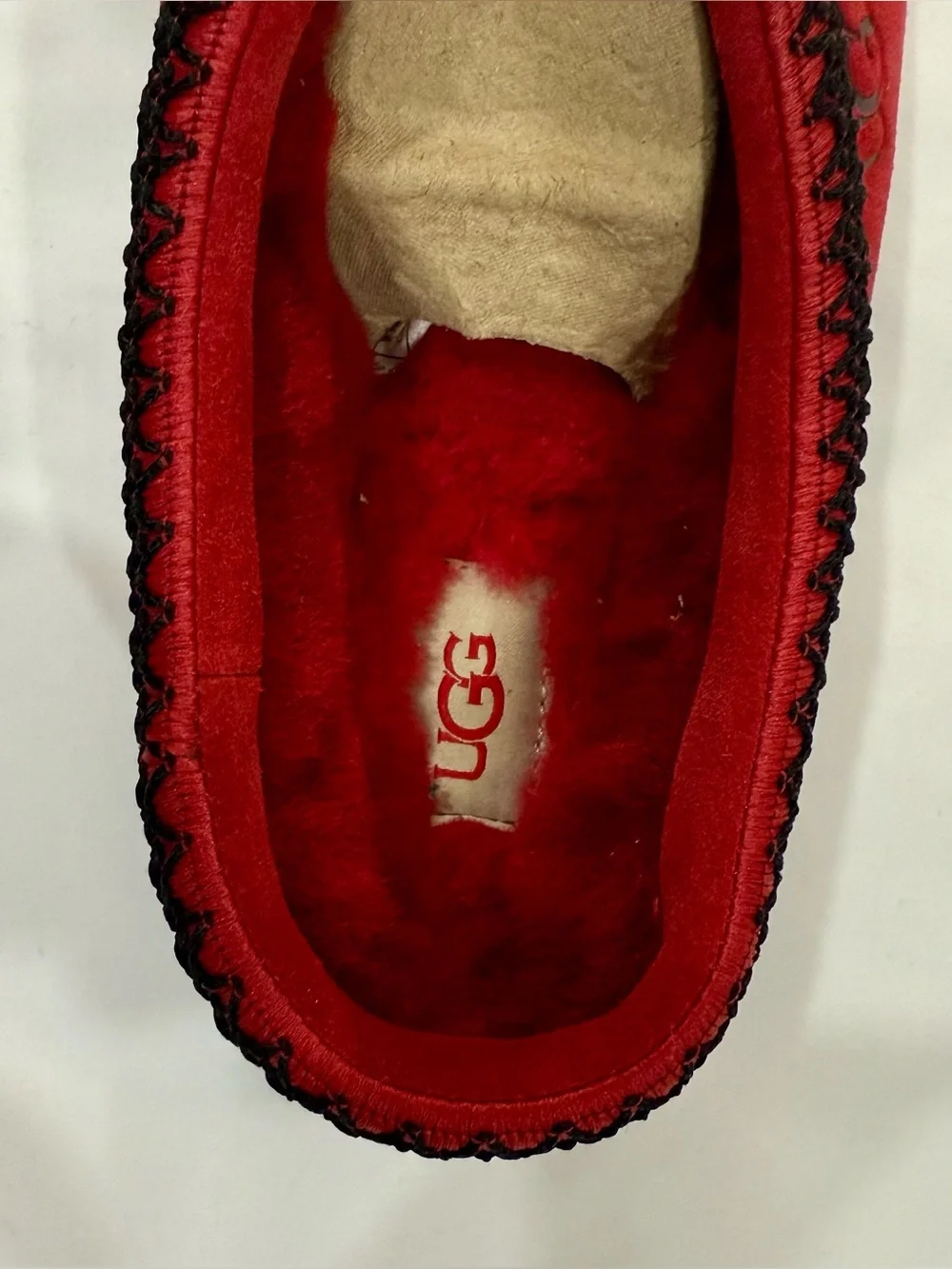 UGG Tasman Red Cozy Slip-On Shoes Men’s Size 10